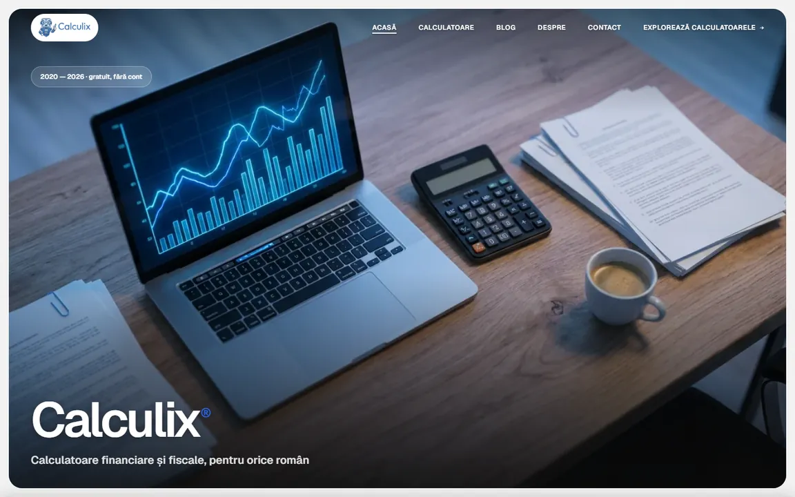 Pagina de start calculix.ro