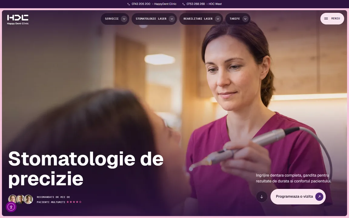 Pagina de start happydent.ro