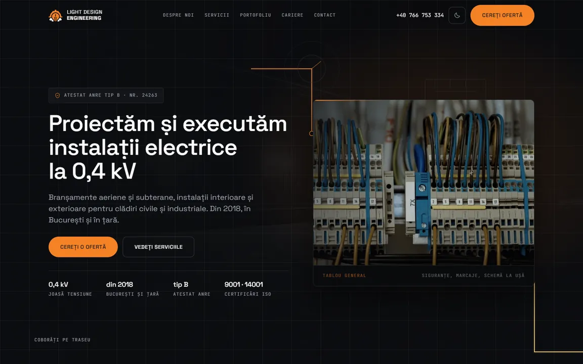 Pagina de start lightdesignengineering.ro