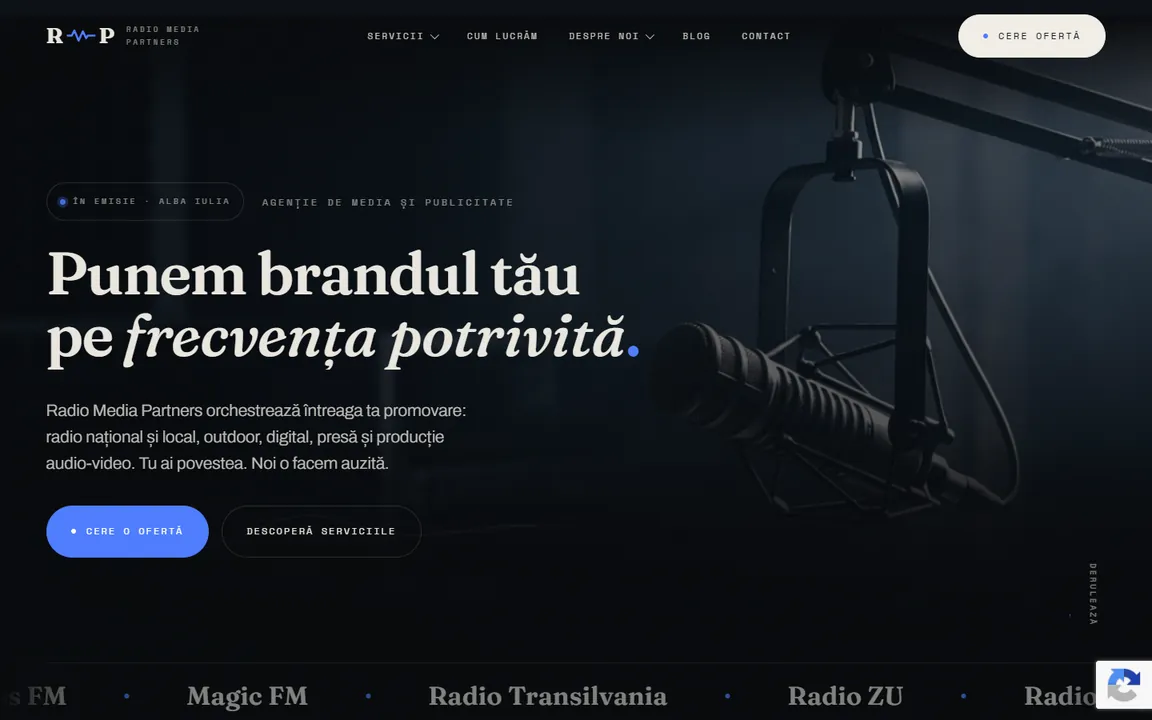 Pagina de start radiomediapartners.ro