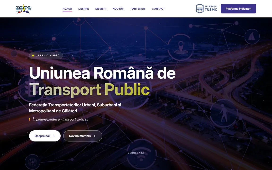 Pagina de start urtp.ro