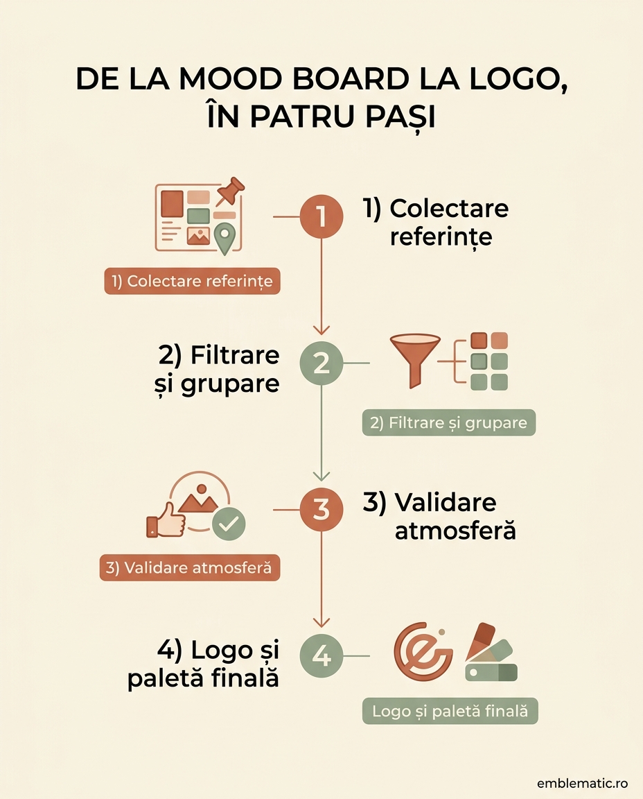 De la mood board la logo, în patru pași